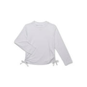 Girls Long Sleeve Rash Guard with Side Tie and UPF 50+, Sizes 4-18 \u0026 Plus